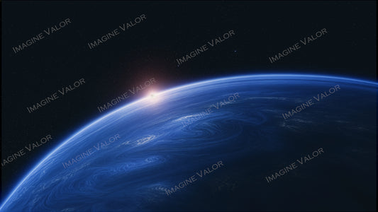 High quality digital Wallpaper | Dawn, from low orbit of an alien world