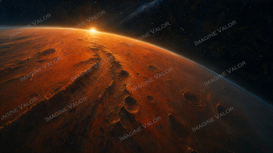 High quality digital Wallpaper | Dawn on a red planet