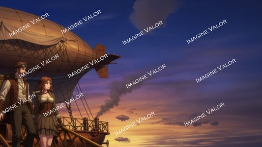 High quality digital Wallpaper | Disembarking an Airship