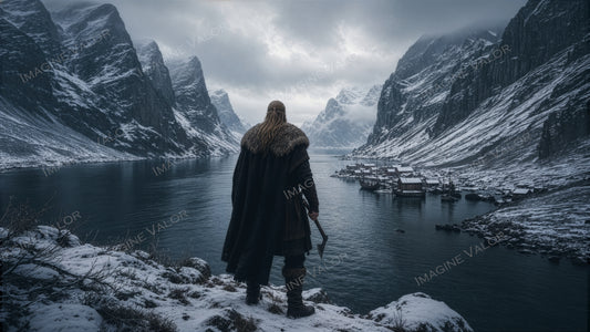 High quality digital Wallpaper | The Viking and his Fjord