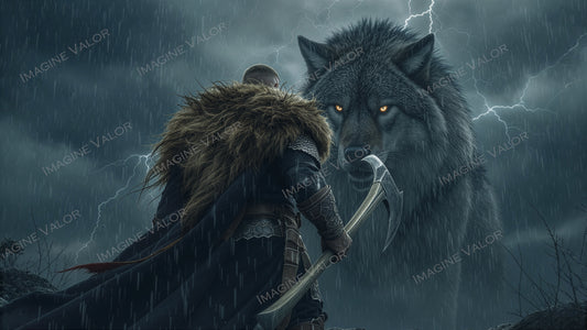 High quality digital Wallpaper | Facing the wolf